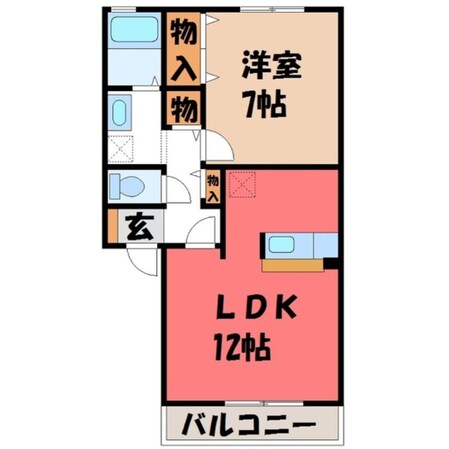 宇都宮駅 バス37分  横川西小学校前下車：停歩5分 1階の物件間取画像